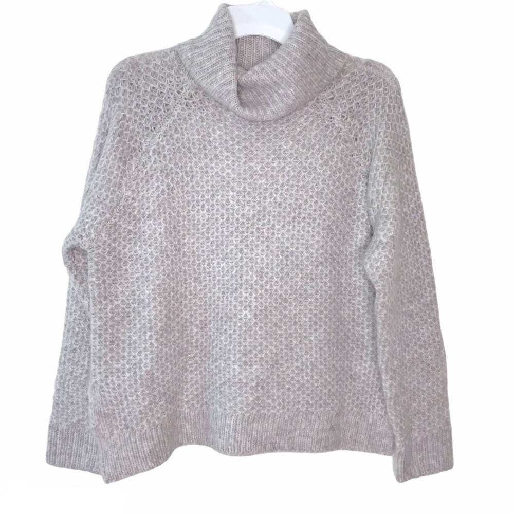 Magaschoni Cowl Neck Sweater Chunky Knit Sweater